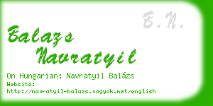 balazs navratyil business card