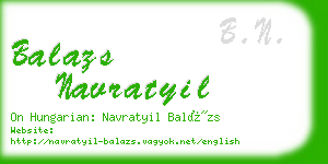 balazs navratyil business card